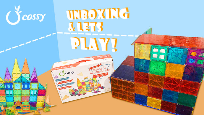 Cossy Magnetic tiles-Customer Review-Unboxing and let's play-120 PC Set