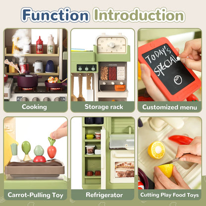 Cossy Kids Play Kitchen Toy with Sound & Light Accessories