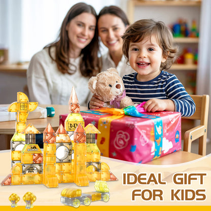 Cossy Magnetic Blocks 3D Building Construction Toys with Magnetic Cars, STEM Kits, Learning & Education, Creative, Engineering Set, Truck