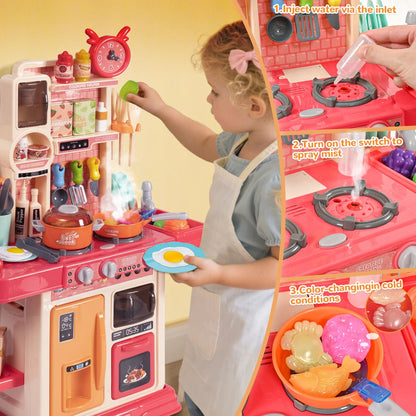 Cossy Kids Play Kitchen Toy with Sound & Light Accessories