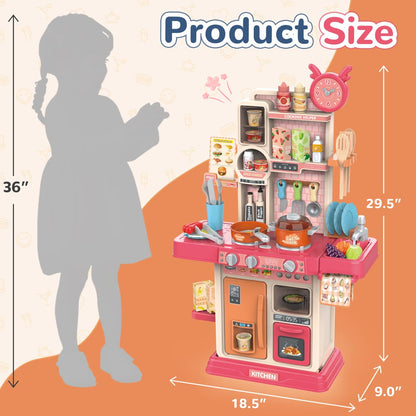 Cossy Kids Play Kitchen Toy with Sound & Light Accessories