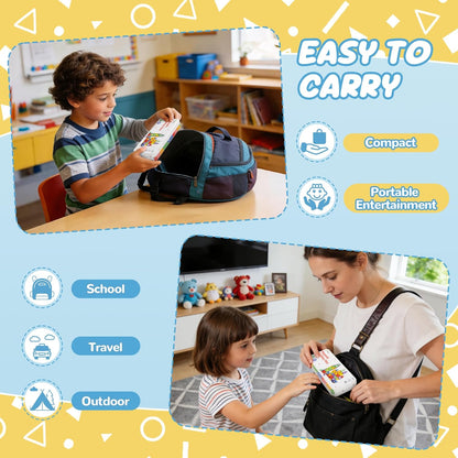 Cossy Mini Magnetic Tiles Travel Toys for Restaurant, Car & Plane Play