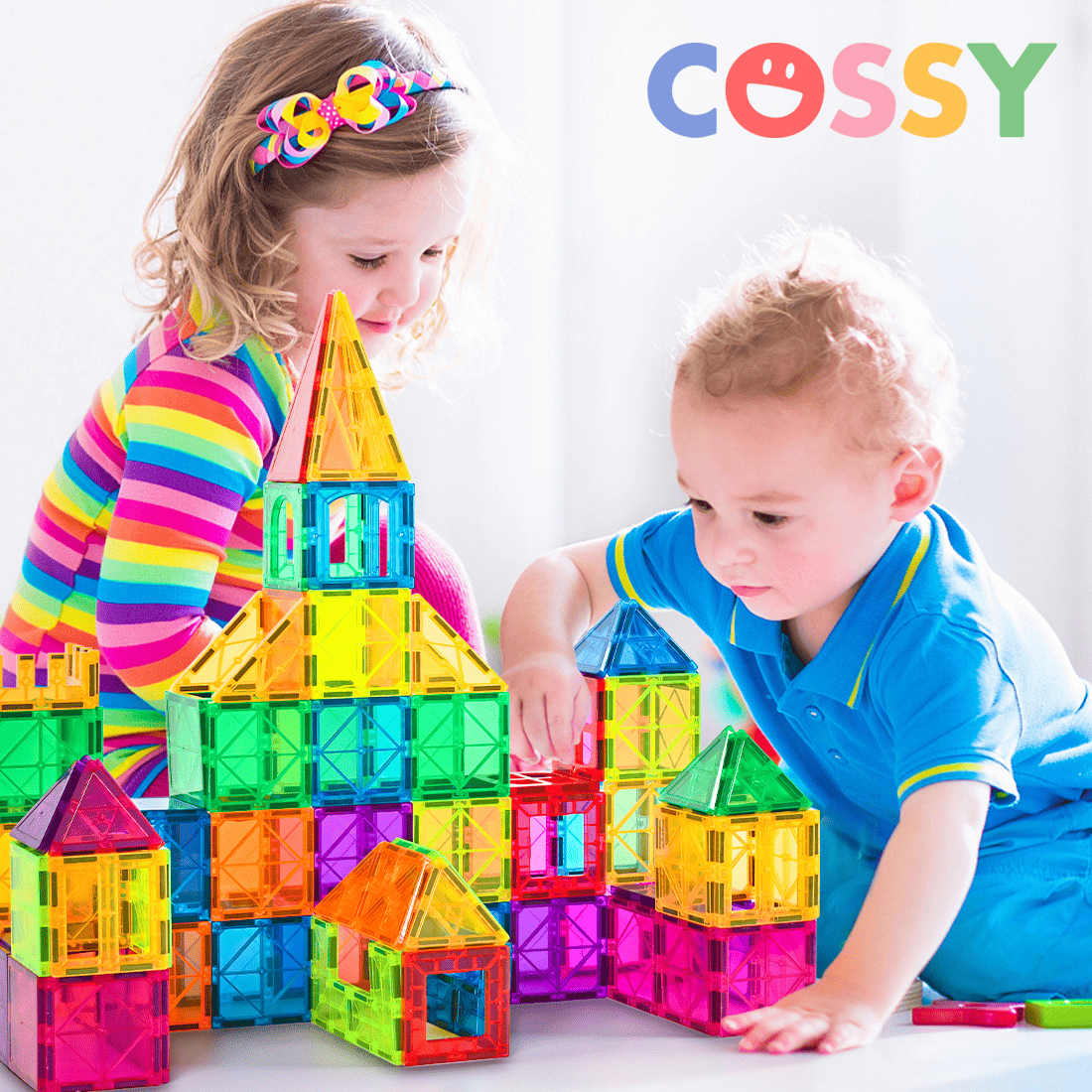 Cossy Magnetic Building Tiles 120 PCs Set