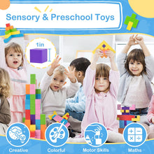Load image into Gallery viewer, Cossy Magnetic Cube Blocks are sensory and preschool toys
