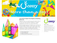 Load image into Gallery viewer, Cossy Magnetic Tiles 60 PCs Set
